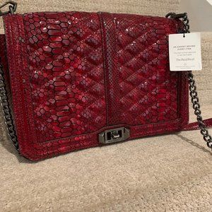 Rebecca Minkoff Patent Leather Snakeskin Crossbody Bag